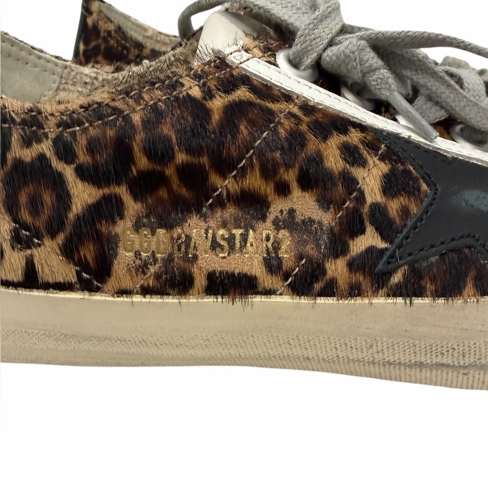 Golden Goose Women's V-STAR-2 Leopard Pony Hair 36 37 BNIB - Picture 12 of 15